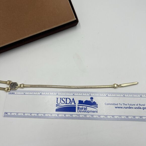 Kendra Scott Starla Y Necklace 21" Long Druzy Stone Gold Tone Long Line Sexy - Picture 10 of 11